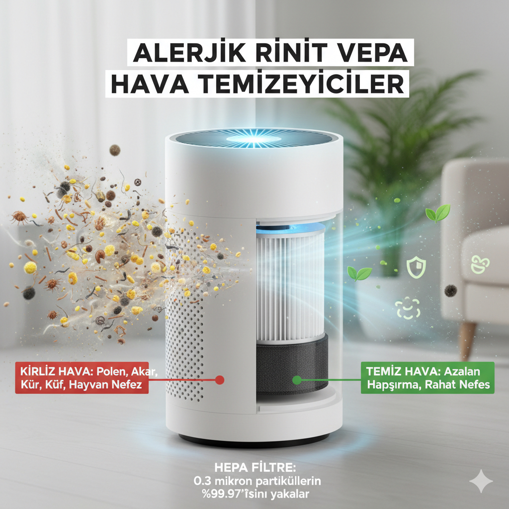 🌬️ HEPA Hava Temizleyiciler: Alerjik Rinit Savaşında Görünmez Kalkanınız